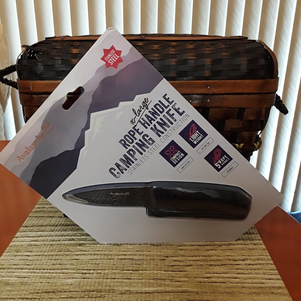 Avalanche Rope Handle X-Large Camping Knife 3.5” Blade Travel Ready Lightweight